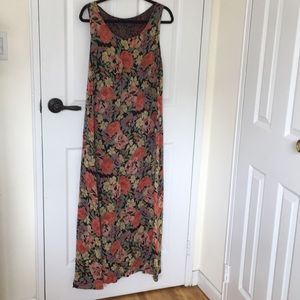 Vintage Reversible Print Maxi Dress
